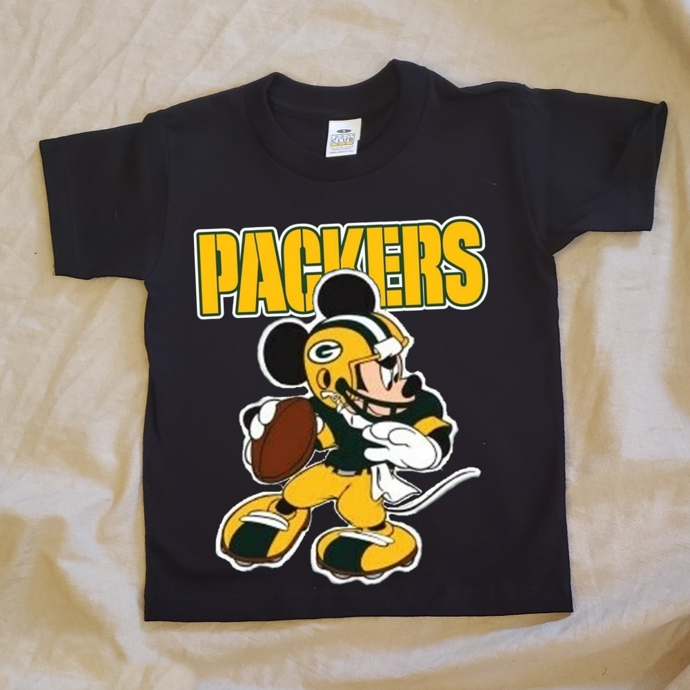 Green Bay Packers Mickey Mouse Toddler Tee 4T Black